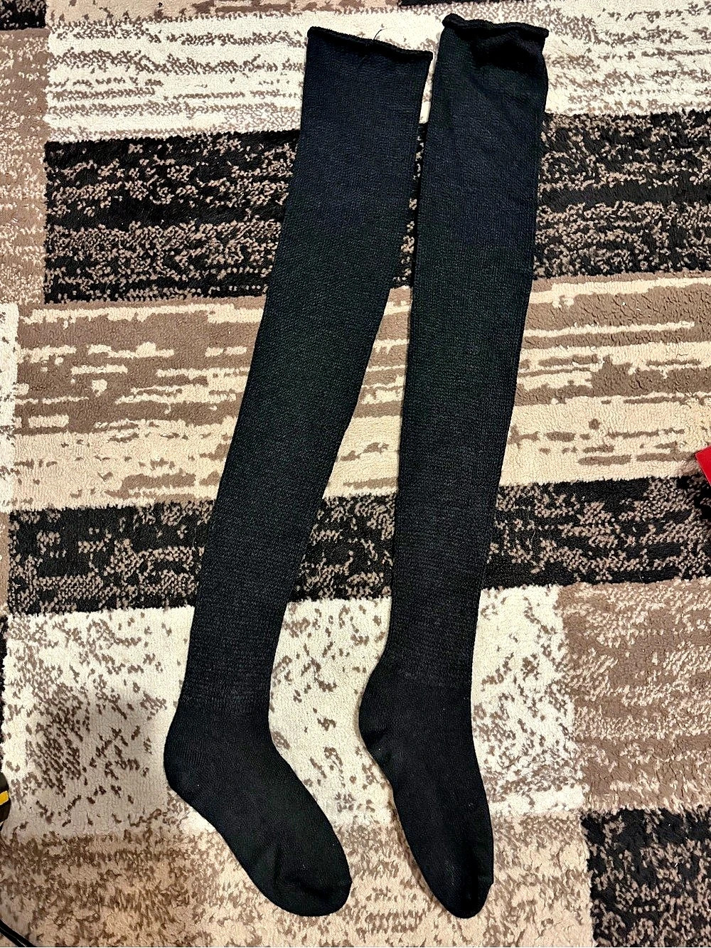 Women’s new plus size Black Over-the-Knee Socks